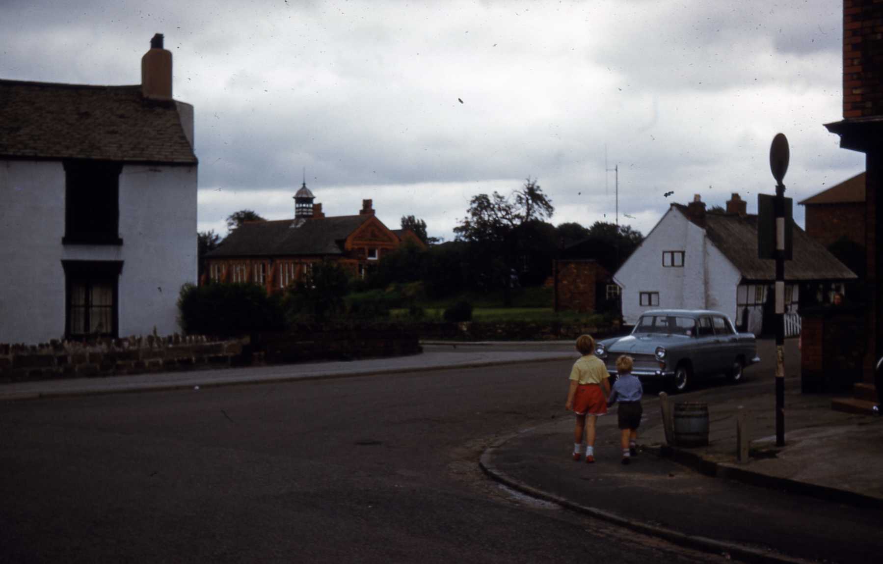 D10 023 Overton Village School + Flower cottage Jul 1963.jpg